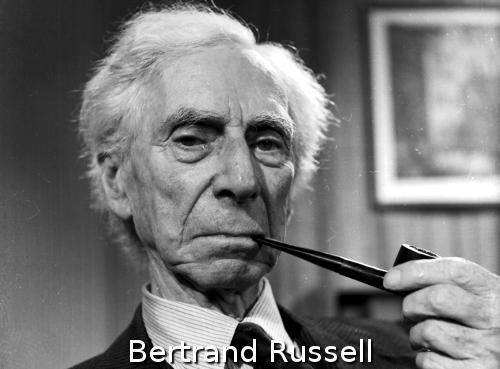 A picture of Bertrand Russell.